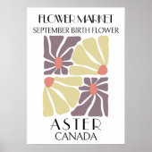 Bloemenmarkt Geboortebloem SEPTEMBER Kunstdruk Poster (Voorkant)