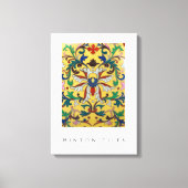 Bloemenmarkt  Geel Wildflower Botanical Canvas Afdruk (Voorkant)