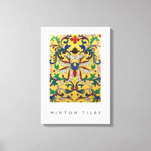 Bloemenmarkt  Geel Wildflower Botanical Canvas Afdruk (Voorkant)