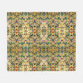 Bloemenmarkt  Geel Wildflower Botanical Fleece Deken (Voorkant (Horizontaal))