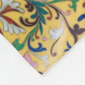 Bloemenmarkt  Geel Wildflower Botanical Fleece Deken (Hoek)