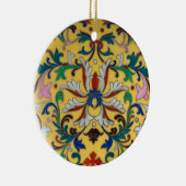 Bloemenmarkt  Geel Wildflower Botanical Keramisch Ornament (Rechts)