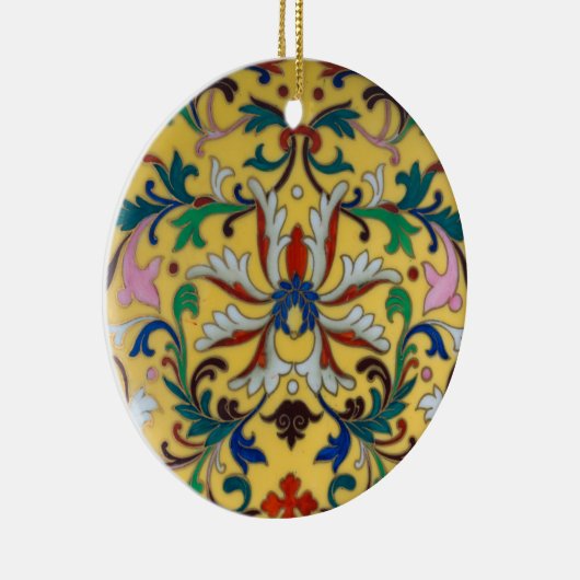 Bloemenmarkt  Geel Wildflower Botanical Keramisch Ornament (Rechts)