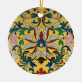 Bloemenmarkt  Geel Wildflower Botanical Keramisch Ornament (Voorkant)