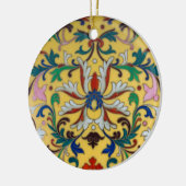 Bloemenmarkt  Geel Wildflower Botanical Keramisch Ornament (Links)