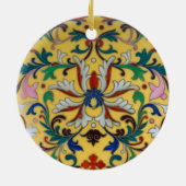 Bloemenmarkt  Geel Wildflower Botanical Keramisch Ornament (Achterkant)