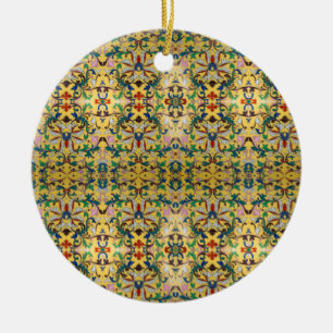 Bloemenmarkt  Geel Wildflower Botanical Keramisch Ornament