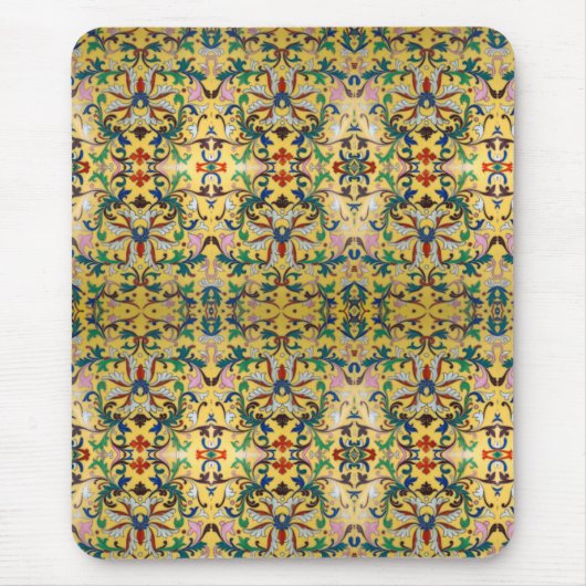 Bloemenmarkt  Geel Wildflower Botanical Muismat (Voorkant)