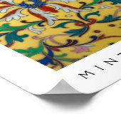 Bloemenmarkt  Geel Wildflower Botanical Poster (Hoek)