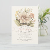 Bloemenmarkt  geïllustreerd Baby shower Kaart (Staand voorkant)