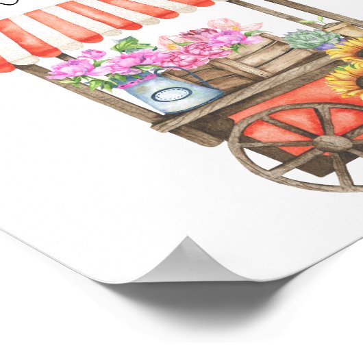 Bloemenmarkt Help de drukke bruid Adres Poster (Hoek)