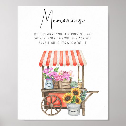 Bloemenmarkt - Herinneringen met het bruid poster (Voorkant)