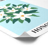 Bloemenmarkt Honolulu Witte Jasmijn Bloemen Poster (Hoek)