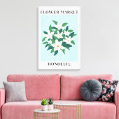 Bloemenmarkt Honolulu Witte Jasmines Bloemstuk Canvas Afdruk (Insitu (Woonkamer))