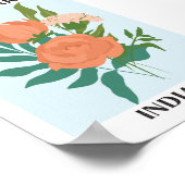 Bloemenmarkt Indiana Perzik Pioen Bloemen Poster (Hoek)