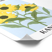 Bloemenmarkt Kansas Geel Zonnebloem Bloemen Poster (Hoek)