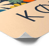 Bloemenmarkt Kopenhagen Deense Retro Bloemenkunst Poster (Hoek)