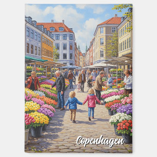 Bloemenmarkt Kopenhagen Denemarken Reizen Magneet