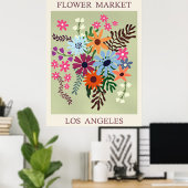 Bloemenmarkt, Los Angeles, Poster (Thuiskantoor)