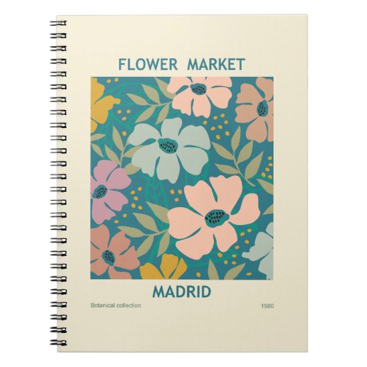 Bloemenmarkt Madrid Print Notitieboek (Voorkant)
