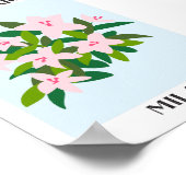 Bloemenmarkt Milaan Roze Lelie Bloemen Bloemen Poster (Hoek)