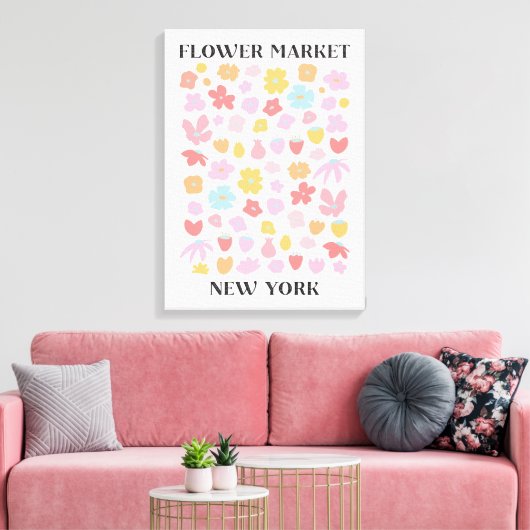 Bloemenmarkt New York lente bloementuin Canvas Afdruk (Insitu (Woonkamer))