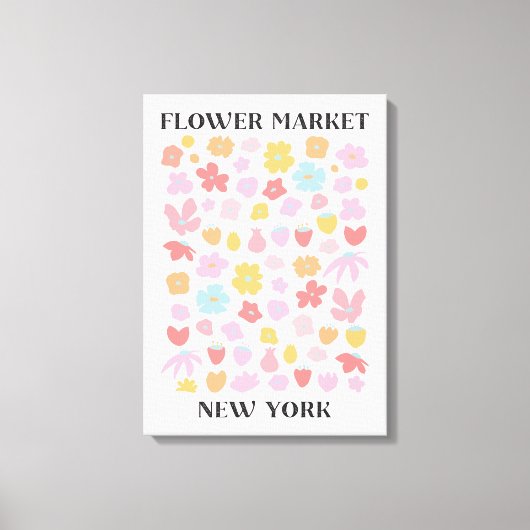 Bloemenmarkt New York lente bloementuin Canvas Afdruk (Voorkant)