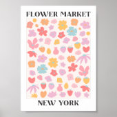 Bloemenmarkt New York lente bloementuin Poster (Voorkant)