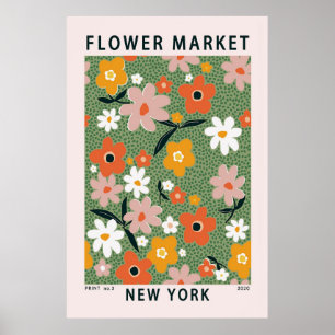 Bloemenmarkt New York Poster