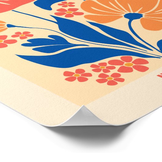 Bloemenmarkt New York Retro Bloemenprint Poster (Hoek)