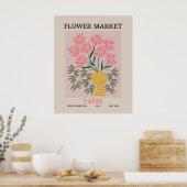 Bloemenmarkt parijs planten botanische kunst print (Keuken)