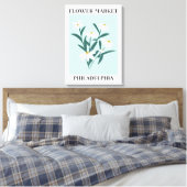 Bloemenmarkt Philadelphia White Daisy Floral Canvas Afdruk (Insitu (Slaapkamer))