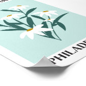 Bloemenmarkt Philadelphia White Daisy Floral Poster (Hoek)