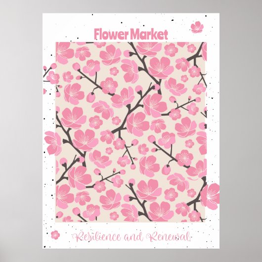 Bloemenmarkt Poster (Voorkant)