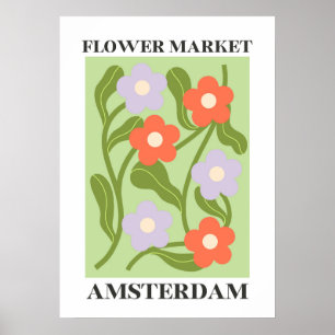 Bloemenmarkt poster voor home decor