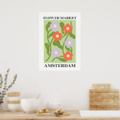 Bloemenmarkt poster voor home decor (Keuken)