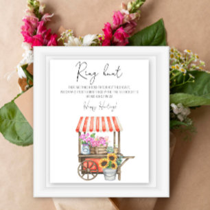 Bloemenmarkt Ring jacht bruiloftsfeest spel Poster