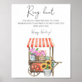 Bloemenmarkt Ringjacht vrijgezellenfeest spel Poster (Voorkant)