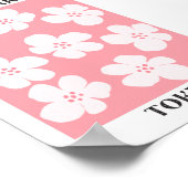 Bloemenmarkt Tokio Roze Kersenbloesem Bloemen Poster (Hoek)