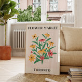 Bloemenmarkt Toronto Roze Gele Daises Bloemen Poster