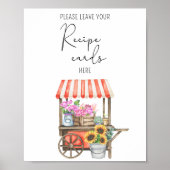 Bloemenmarkt - Uw receptenkaart hier poster (Voorkant)