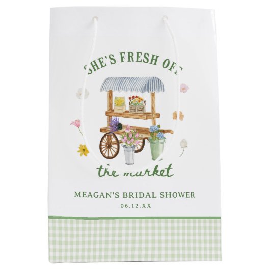 Bloemenmarkt Vers Van De Markt Bruidsdouche Medium Cadeauzakje (Voorkant)