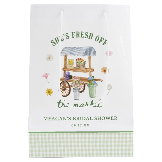 Bloemenmarkt Vers Van De Markt Bruidsdouche Medium Cadeauzakje (Achterkant)