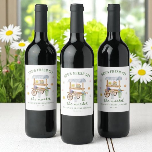 Bloemenmarkt Vers Van De Markt Bruidsfeest Wijn Etiket