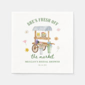 Bloemenmarkt Vers Van De Markt Bruidsfeestje Servet (Voorkant)