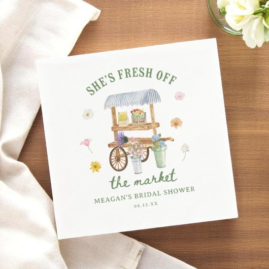 Bloemenmarkt Vers Van De Markt Bruidsfeestje Servet