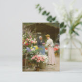 bloemenmarkt | Victor Gabriel Gilbert Briefkaart (Staand voorkant)