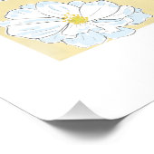 Bloemenmarkt Witte Alpine Berg Aven bloemen Foto Afdruk (Hoek)