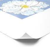 Bloemenmarkt Witte Alpine Berg Aven bloemen Foto Afdruk (Hoek)