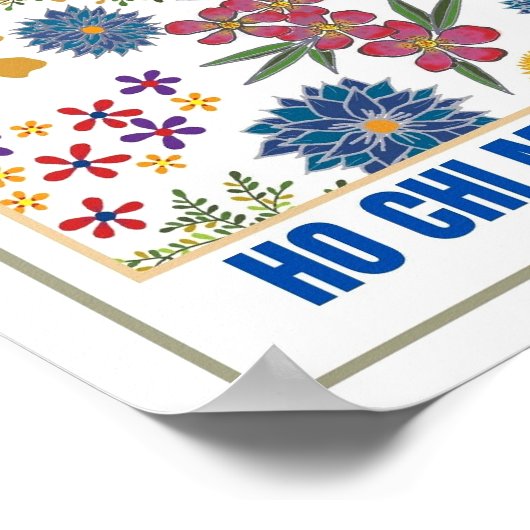 Bloemenmarkt Zuidoost-Azië Ho Chi Minh Poster (Hoek)